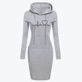 Autumn Winter Women's Long-Sleeved Hoodie Dress